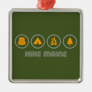 Ornamento De Metal Hike Maine