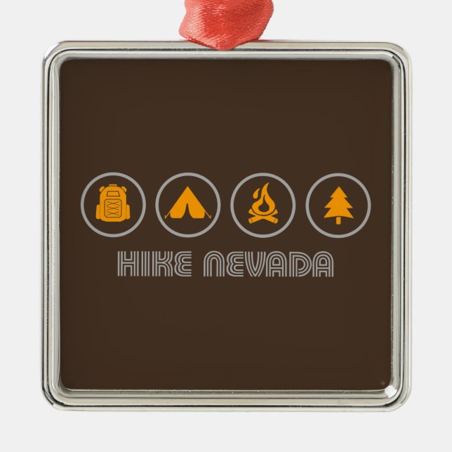 Ornamento De Metal Hike Nevada (Frente)