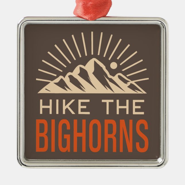 Ornamento De Metal Hike The Bighorns Wyoming Sunburst (Frente)