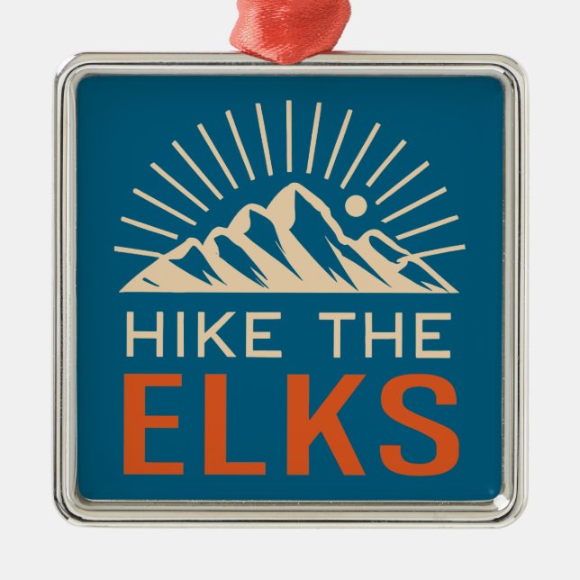 Ornamento De Metal Hike The Elk Mountains Sunburst (Frente)
