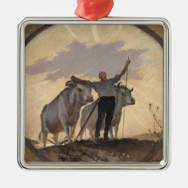 Ornamento De Metal Hino da terra ao Sun, 1892 (Frente)