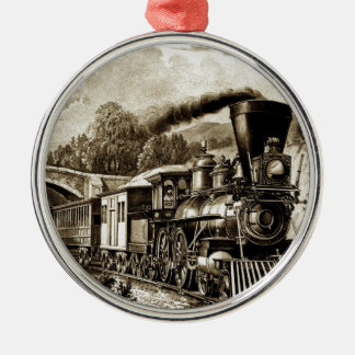 Ornamento De Metal História da locomotiva com motor a vapor