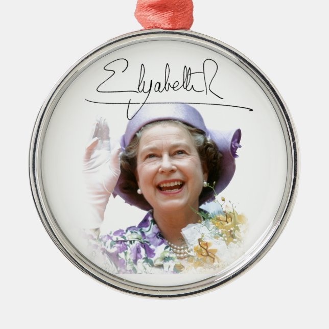 Ornamento De Metal HM Queen Elizabeth II (Frente)
