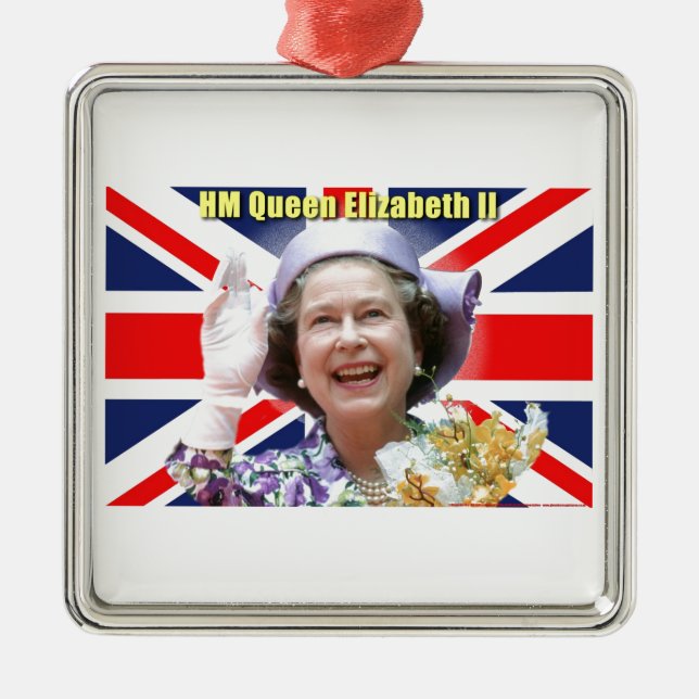 Ornamento De Metal HM Queen Elizabeth II (Frente)