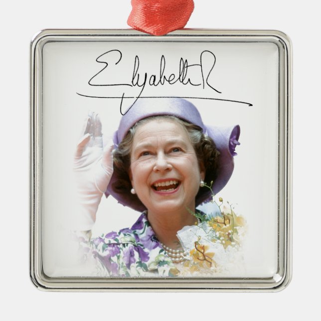 Ornamento De Metal HM Queen Elizabeth II (Frente)