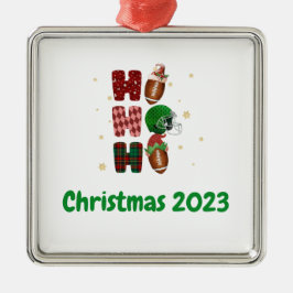 Ornamento De Metal Ho Ho Ho Ho Holiday de Natal