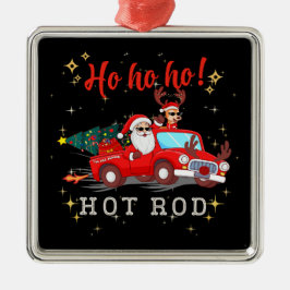 Ornamento De Metal Ho ho ho o Hot Rod Papais noeis de Natal Reindeer 