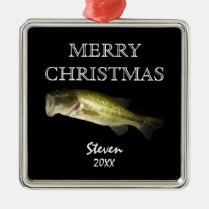 Ornamento De Metal Hobby De Pesca De Baixo Feliz Natal Personalizado