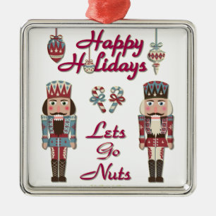 Ornamento De Metal Holiday Nutcracker deixa Loucos irem