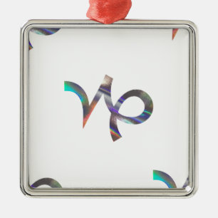 Ornamento De Metal holograma Capricórnio