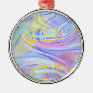 Ornamento De Metal holograma pastel