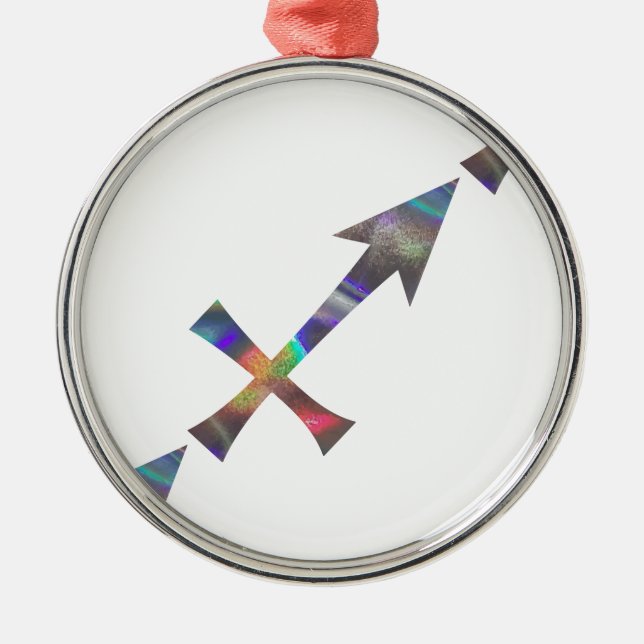 Ornamento De Metal holograma Sagittarius (Frente)