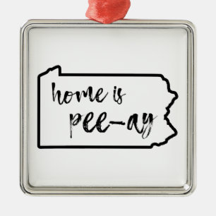 Ornamento De Metal Home Is Pee-Ay Pensilvânia