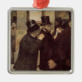 Ornamento De Metal Homens ricos na bolsa (por Edgar Degas)