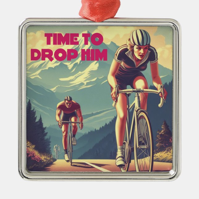 Ornamento De Metal Hora de Largá-lo de Ciclismo (Frente)