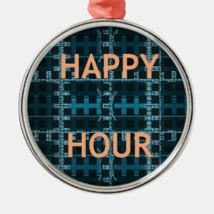 Ornamento De Metal Hora feliz