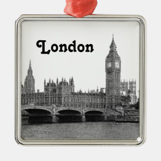 Ornamento De Metal Horizonte de Londres Inglaterra Reino Unido Gravad