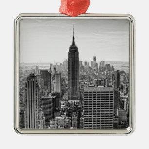 Ornamento De Metal Horizonte de NY Cidade Emp St Bldg, WTC PB