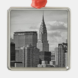 Ornamento De Metal Horizonte de NYC: Edifício Chrysler, Met Life PB