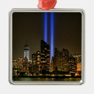 Ornamento De Metal Horizonte de NYC: WTC Tributo 9/11 em Luz 2013 #1