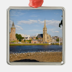 Ornamento De Metal Horizonte e rio da pitoresca cidade de Inverness