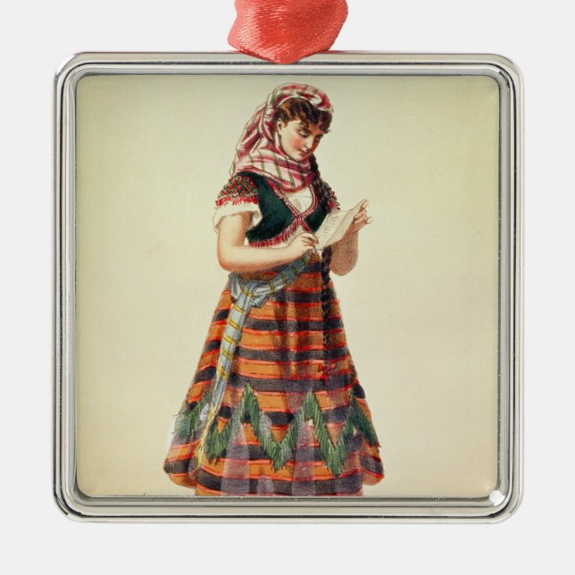 Ornamento De Metal Hortense Schneider (Frente)