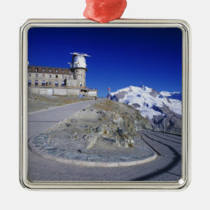Ornamento De Metal hotel Kulm e trilha, Gornergrat, Zermatt,