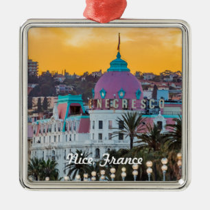 Ornamento De Metal Hotel Negresco, hotel de luxo famoso, em Nice, Fra