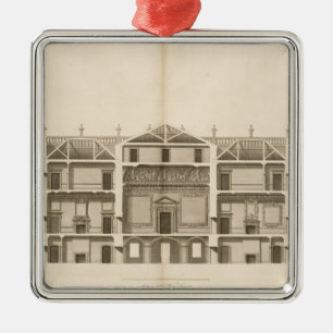 Ornamento De Metal Houghton Salão: seção da parte dianteira