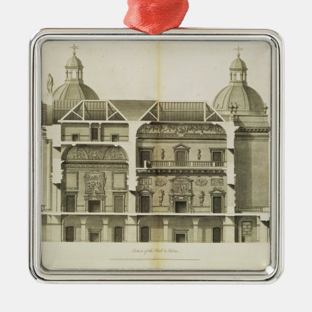 Ornamento De Metal Houghton Salão: secção transversal do Salão e do (Frente)