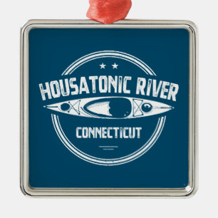 Ornamento De Metal Housatonic River Connecticut Kayaking