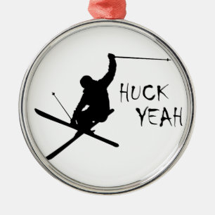 Ornamento De Metal Huck Sim (Skiing)