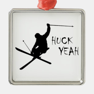 Ornamento De Metal Huck Sim (Skiing)
