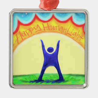 Ornamento De Metal HumanLight feliz