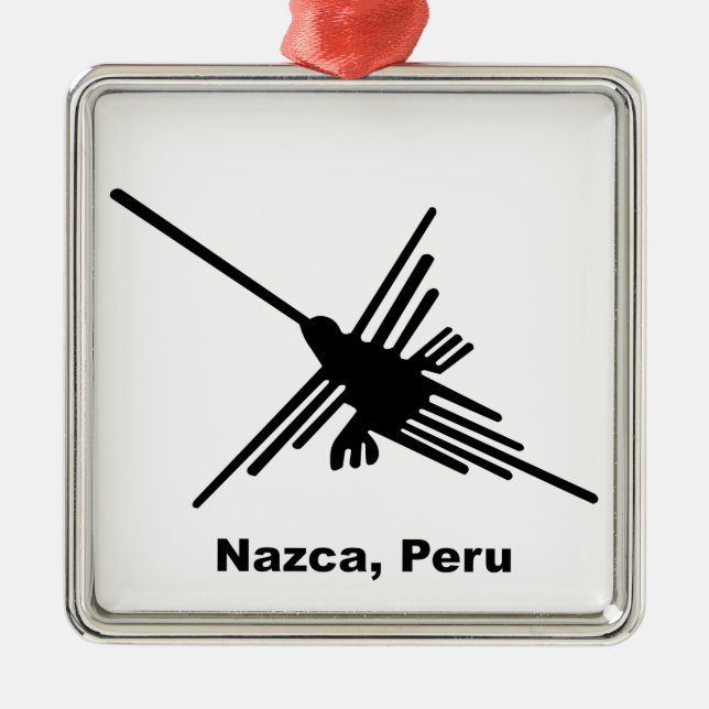 Ornamento De Metal Hummingbird Nazca, Peru (Frente)