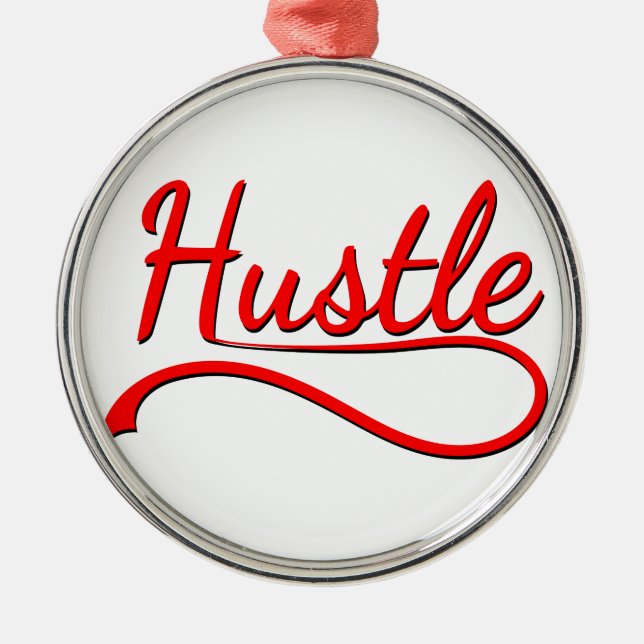 Ornamento De Metal Hustle Typografia Art (Frente)