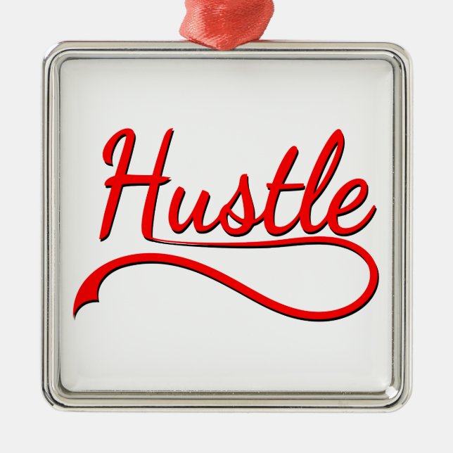 Ornamento De Metal Hustle Typografia Art (Frente)