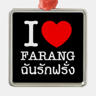Ornamento De Metal I Heart (Love) Farang
