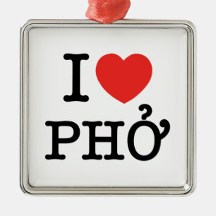 Ornamento De Metal I Heart (Love) Pho