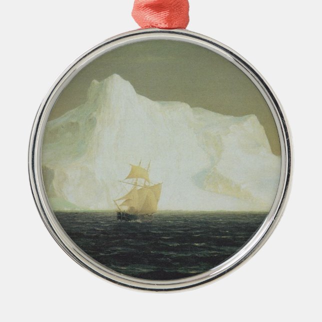 Ornamento De Metal Iceberg (por Frederic Edwin Church) (Frente)
