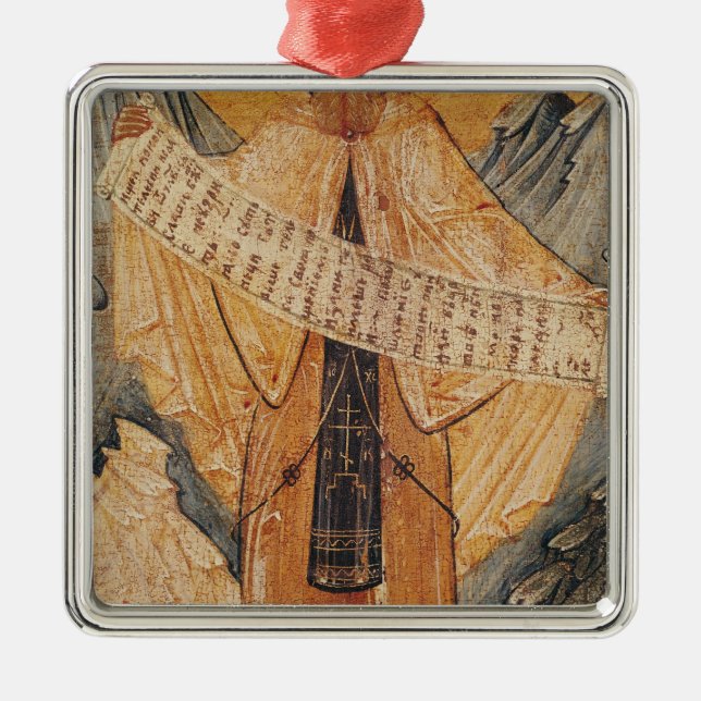 Ornamento De Metal Ícone de St. Sabas de Jerusalem, 1572 (Frente)