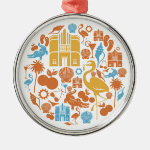 Ornamento De Metal Ícones de Florida