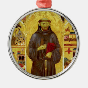 Ornamento De Metal Iconografia medieval de Francisco de Assis do