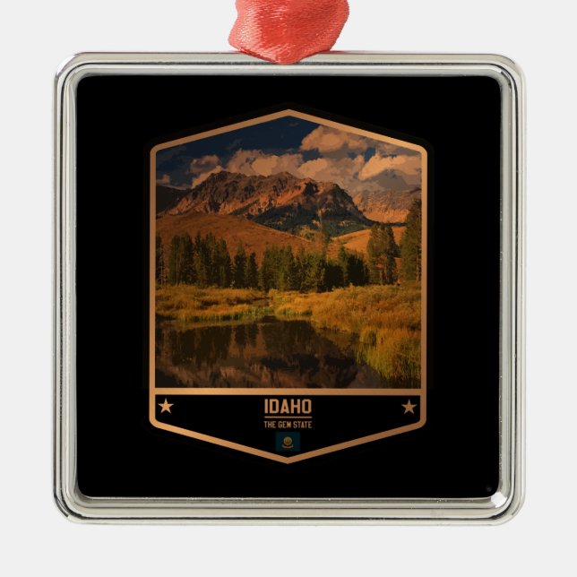 Ornamento De Metal Idaho (Frente)