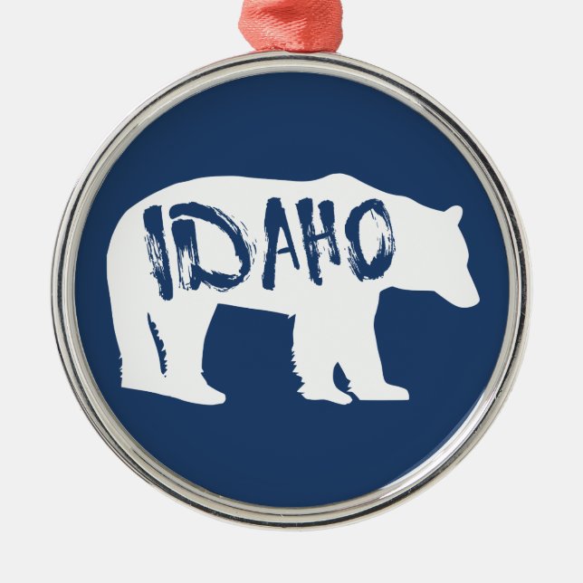 Ornamento De Metal Idaho Bear (Frente)