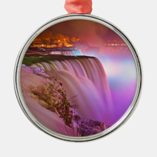 Ornamento De Metal Ideia da noite do ponto da perspectiva do inverno