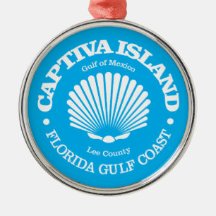 Ornamento De Metal Ilha Captiva (concha)