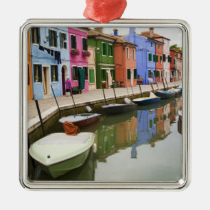 Ornamento De Metal Ilha de Burano, Burano, Itália. Colorido 4
