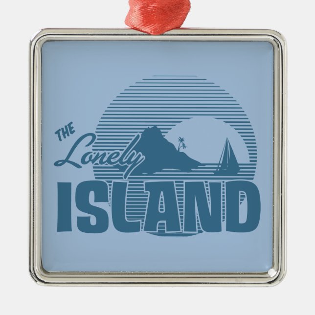 Ornamento De Metal Ilha de Dookie - azul (Frente)