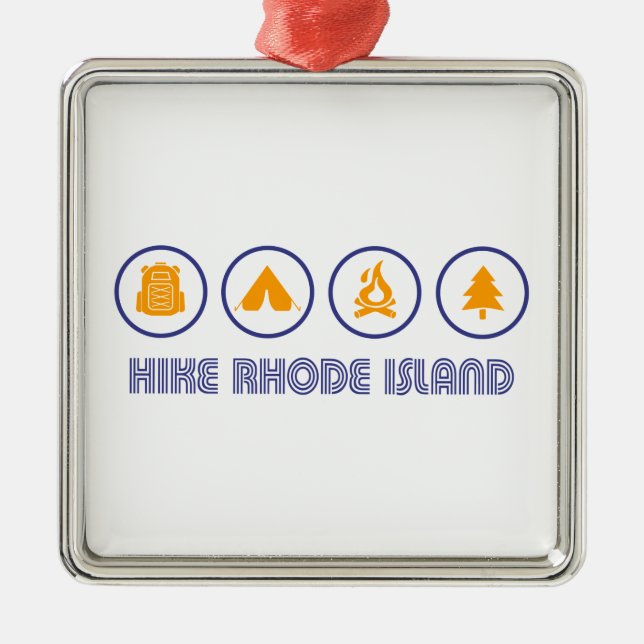 Ornamento De Metal Ilha Hike Rhode (Frente)